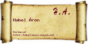 Habel Áron névjegykártya